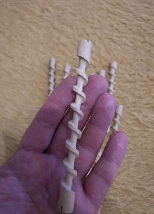 Деревянные бигуди спиральки