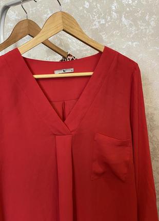 Червона блуза/сорочка1 фото