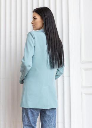Пиджак женский однобортный, однотонны,  мятный, original brand, premium quality3 фото
