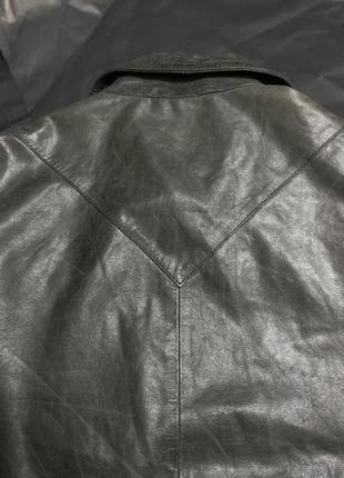 Винтажная куртка кожаная бомбер5 фото