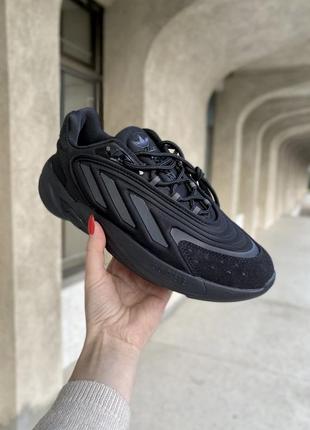 Чудові чоловічі кросівки adidas ozelia black чорні