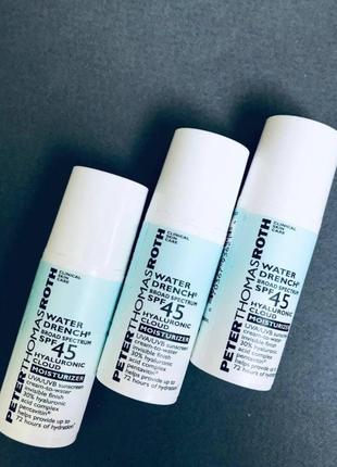 Peter thomas roth water drench® hyaluronic hydrating moisturizer spf 45 увлажняющий солнцезащитный крем спф1 фото