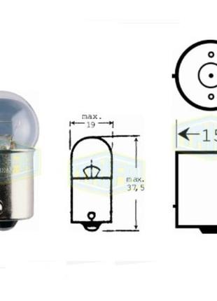 Лампа автомобильная сферичная лампа trifa 24v r10w ba 15s heavy duty (21305)