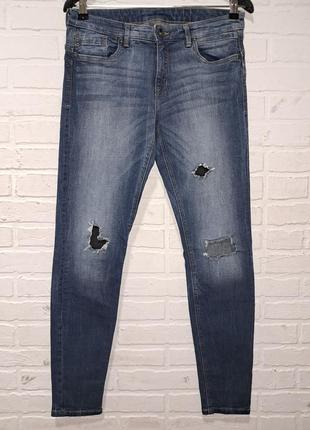 Красивые женские рваные джинсы стрейч2 фото