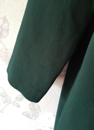 Шикарне плаття смарагдового кольору з v-подібним вирізом,зелене офісне пряме плаття6 фото