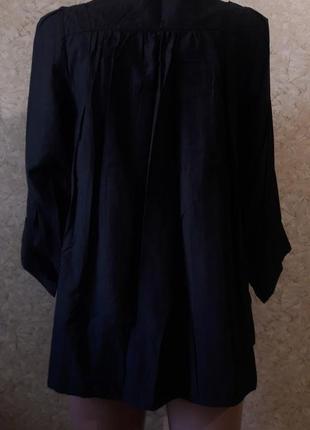 Красивая коттоновая черная блуза6 фото