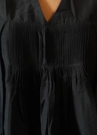 Красивая коттоновая черная блуза4 фото