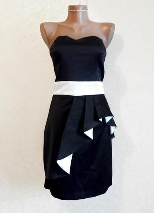 Платье черно-белое бюстье jane norman