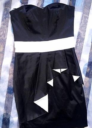 Платье черно-белое бюстье jane norman5 фото