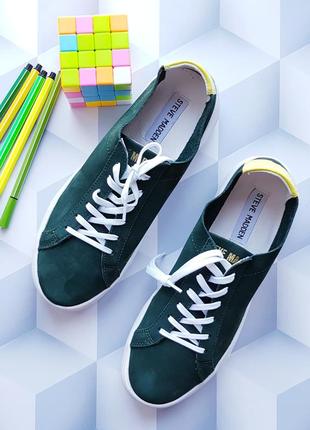Зеленые кеды сникерсы кожа бренд steve madden р. 38, 5