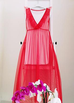 Красное платье  из италии
