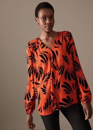 Яркая блуза autograph с принтом Marks & spencer блузы лен m&s