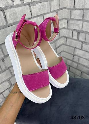 Босоніжки жіночі натуральна замша