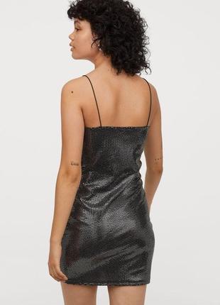 H&m нарядное коктельное платье мини в бельевом стиле4 фото