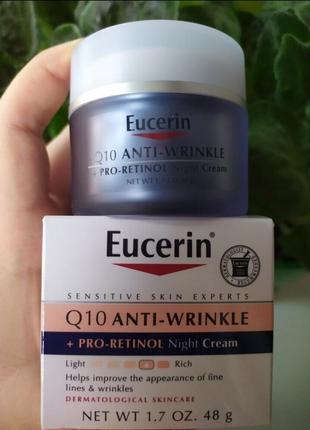 Ночной крем для лица против морщин q10 pro-ретинол q10 anti-wrinkle pro-retinol night cream eucerin2 фото