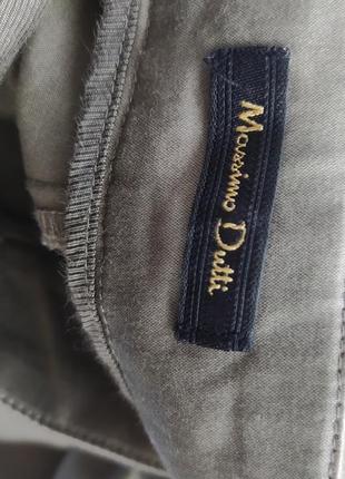 Брюки хаки котон massimo dutti6 фото