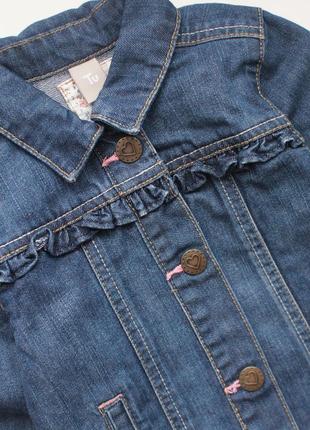 Джинсовая куртка джинсовка на малышку 1.5-2 года2 фото