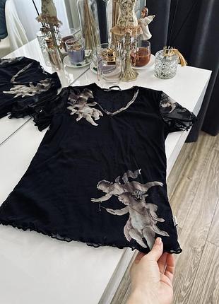 Футболка сітка з ангелами