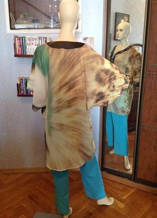 Колоритна туніка (блуза, блузон) р. 54-6010 фото