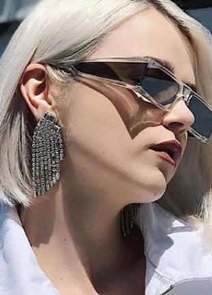 Стильные оригинальные очки в прозрачной оправе