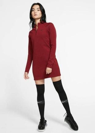 Женское платье с длинными рукавами nike sportswear (xs)