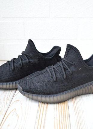 Кроссовки adidas yeezy boost 350 чорные женские кроссовки, жіночі чорні кросівки2 фото