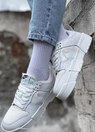 Женские кроссовки nike dunk low white
