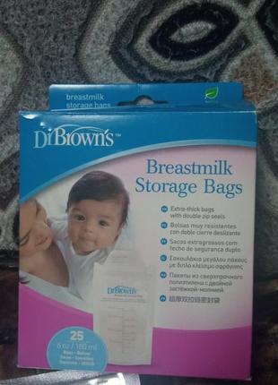 Продам пакети для зберігання грудного молока компанії dr. brown's3 фото