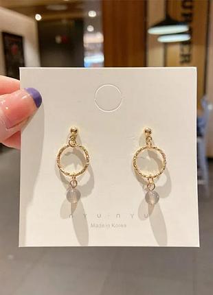 Сережки з котячим оком 🤍💛