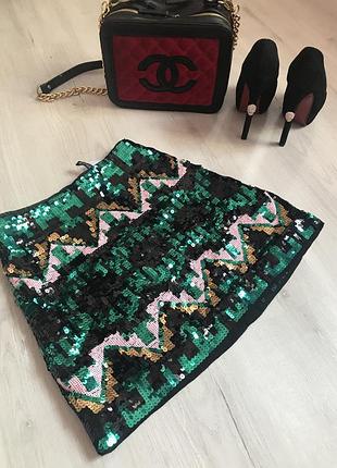 Юбка в паетках