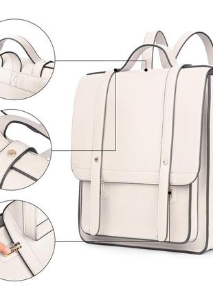 Жіночий рюкзак для ноутбука ecosusi білий (es1202001a022) ll5 фото