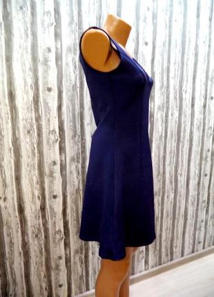 Новое! платье темно-синее клеш приталенное5 фото