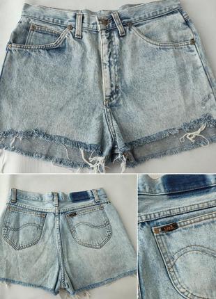Винтажные джинсовые шорты с высокой посадкой lee1 фото