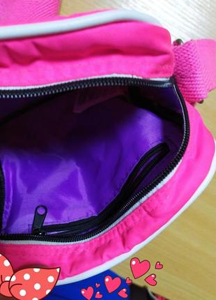 Яркая розовая обмен обмін маленькая яскрава рожева спортивная сумка на плечо new yorker3 фото