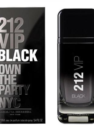 Carolina herrera 212 vip men black мужская парфюмированная вода 100мл1 фото