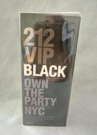 Carolina herrera 212 vip men black мужская парфюмированная вода 100мл2 фото