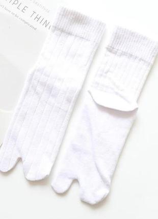 Шкарпетки табі в смужку лакі вайт geta 41-43 білий3 фото