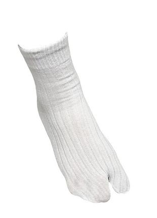 Шкарпетки табі в смужку лакі вайт geta 41-43 білий7 фото