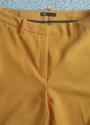 Качественные женские желтые прямые брюки со стрелками высокая талия посадка6 фото