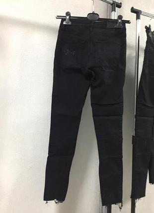 Базові джинси джегінси скіні з необробленими краями3 фото