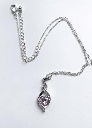 Цепочка подвеска с фианитами кулон цепочка колье