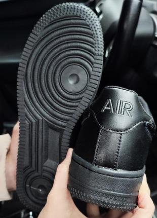 Брендовые мужские кроссовки / качественные кроссовки nike air force 1 black на каждый день5 фото