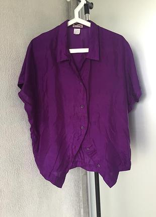 100% шёлк рубашка оверсайз
