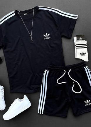 Футболка + шорты adidas с лампасами🔥