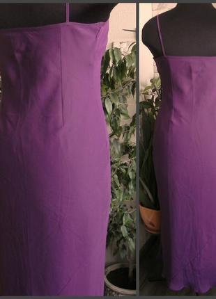 Фирменный нарядный длинный сарафан сиреневого цвета  50-52 р.3 фото
