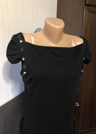 Чёрное платье с камнями с рукавами2 фото