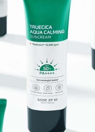 Солнцезащитный успокаивающий крем some by mi truecica aqua calming sun cream1 фото