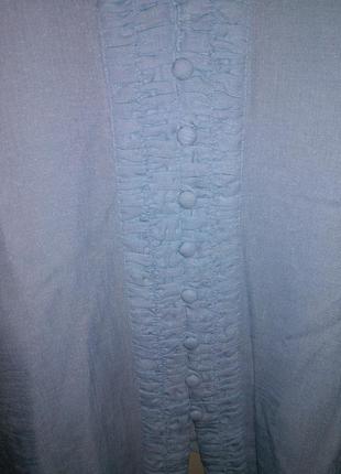 Жіночна,ніжно-блакитна блузка на гудзиках,великого розміру,bonmarche5 фото