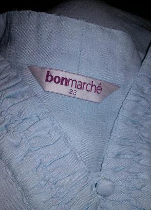 Жіночна,ніжно-блакитна блузка на гудзиках,великого розміру,bonmarche3 фото