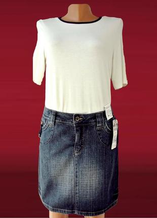 Нова брендова джинсова спідниця "yessica". розмір uk12/eur40 (m).3 фото